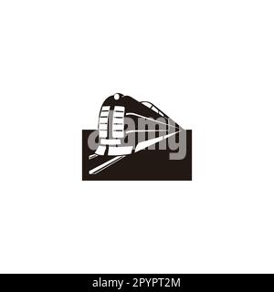 Zug, Reise, geometrisches Symbol einfacher Logo-Vektor Stock Vektor