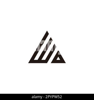 Buchstabe WD Dreieck, geometrisches Symbol wird erstellt einfacher Logovektor Stock Vektor