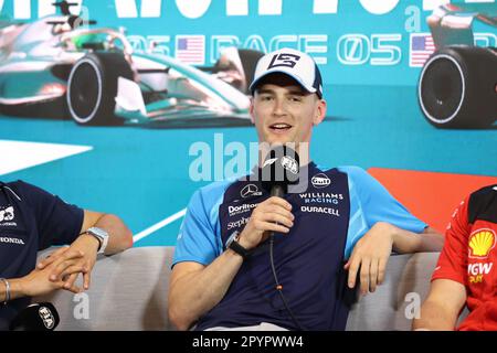 Miami Gardens, Florida, USA, 04/05/2023, SARSERGEANT Logan (usa), Williams Racing FW45, Porträt-Pressekonferenz während des Formel 1 Crypto.com Miami Grand Prix 2023, 5. Runde der Formel-1-Weltmeisterschaft 2023 vom 05. Bis 07. Mai 2023 auf dem Miami International Autodrome, in Miami Gardens, Florida, Vereinigte Staaten von Amerika - Foto: Antonin Vincent/DPPI/LiveMedia Stockfoto