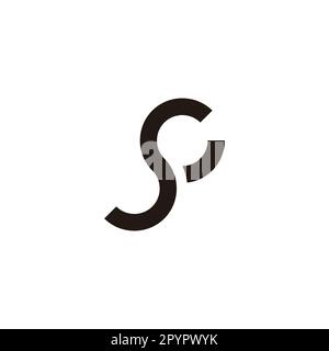 Buchstabe SG GS s G Kreis geometrisches Symbol einfacher Logovektor Stock Vektor