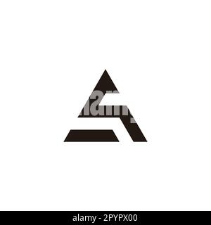 Buchstabe Sq QS S q Dreieck geometrisches Symbol einfacher Logo-Vektor Stock Vektor