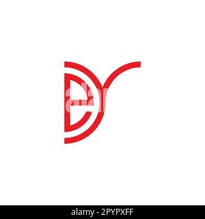 Buchstabe-Ei-Kurvensymbol einfacher Logovektor Stock Vektor