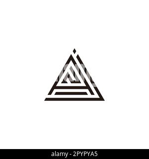 Buchstaben j, A und N geometrisches Dreieck einfaches Logo-Vektor Stock Vektor