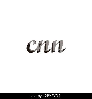 Buchstabe cnn Connect Geometrisches Symbol einfacher Logo-Vektor Stock Vektor