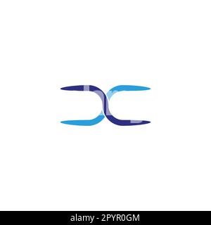 Kombination aus X und S geometrisches Symbol einfacher Logovektor Stock Vektor