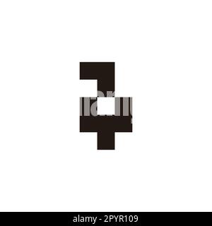 Buchstabe Y Nummer 1 quadratisches geometrisches Symbol einfacher Logo-Vektor Stock Vektor