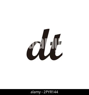 Der Buchstabe dt verbindet das geometrische Symbol einfacher Logo-Vektor Stock Vektor