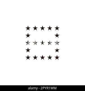 Nummer 8 Sterne, quadratisches geometrisches Symbol einfacher Logo-Vektor Stock Vektor