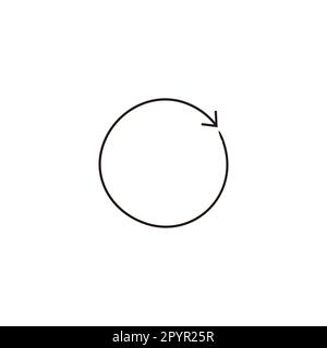 Buchstabe o rundes, linienförmiges geometrisches Symbol einfacher Logovektor Stock Vektor