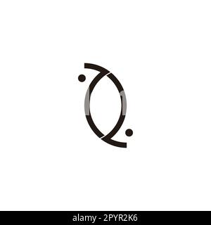 Nummer 7 und 2, geometrisches Blattsymbol einfacher Logovektor Stock Vektor