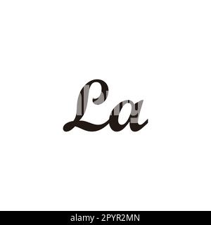 Buchstabe La Connect geometrisches Symbol einfacher Logo-Vektor Stock Vektor