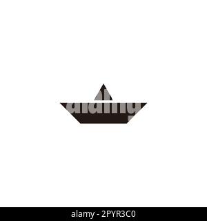 Schiff, einfach, geometrisches Symbol einfacher Logo-Vektor Stock Vektor