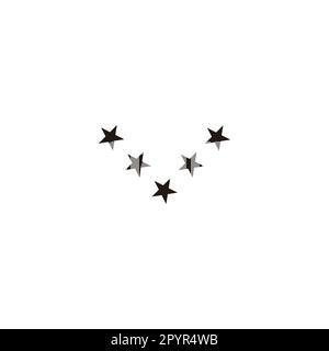 V-Stern geometrisches Symbol einfacher Logo-Vektor Stock Vektor