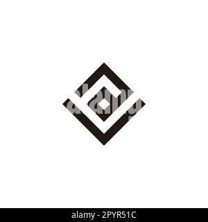 Buchstabe AV va V ein quadratisches geometrisches Symbol einfacher Logo-Vektor Stock Vektor