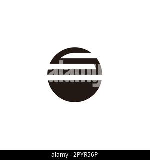 Buchstabe S Schüssel geometrisches Symbol einfacher Logo-Vektor Stock Vektor