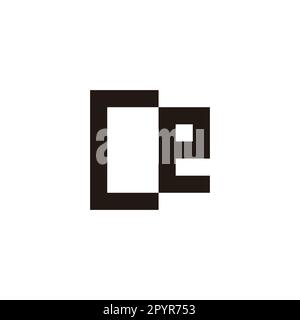 Quadratisches CE-Zeichen einfacher Logo-Vektor Stock Vektor