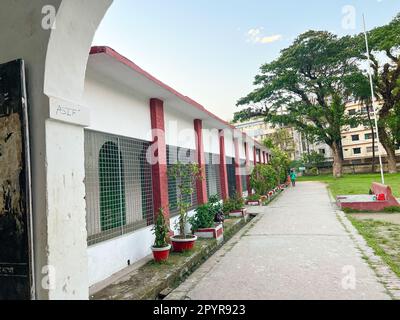 Blick auf die Mymensingh Zilla School in Bangladesch. Stockfoto