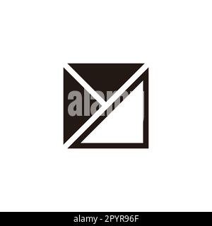 Y- und D-Dreiecke Geometrisches Symbol einfacher Logovektor Stock Vektor