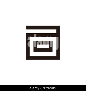 Buchstabe A, Kästchen, quadratisches geometrisches Symbol, einfacher Logovektor Stock Vektor