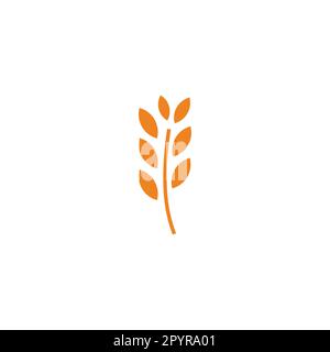Weizen, Pflanzen-geometrisches Symbol einfacher Logo-Vektor Stock Vektor