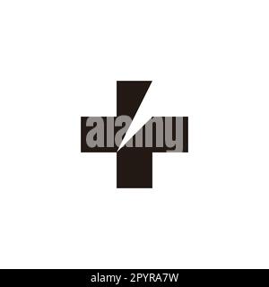 Buchstabe r plus geometrisches Symbol einfacher Logovektor Stock Vektor