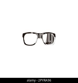 Brille, Illustration, cooles geometrisches Symbol einfacher Logovektor Stock Vektor