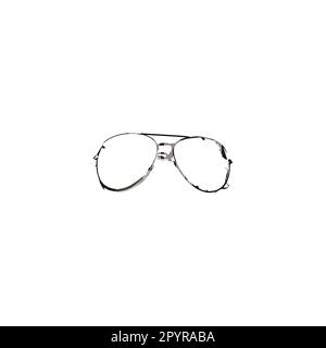 Brille, Abbildung geometrisches Symbol einfacher Logo-Vektor Stock Vektor