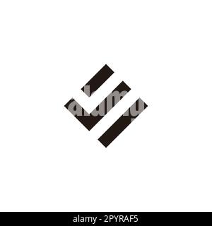 Buchstabe VE EV V E Geometrisches Symbol einfacher Logovektor Stock Vektor