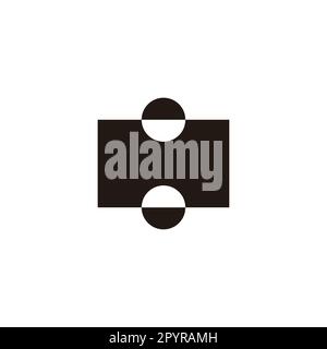 Buchstabe H zwei Pillen geometrisches Symbol einfacher Logo-Vektor Stock Vektor