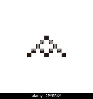 Buchstabe A plus, Quadrate geometrisches Symbol einfacher Logovektor Stock Vektor