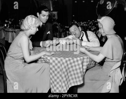 Jean Harlow, Clark Gable, Wallace Beery, Mary Carlisle, „The Secret Six“ (1931) MGM. Aktenzeichen 34408-474THA Stockfoto