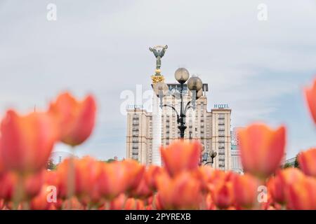 Kiew, Ukraine. 4. Mai 2023. Blick auf den Maidan-Platz in Kiew, Ukraine (Bild: © Lev Radin/Pacific Press via ZUMA Press Wire) NUR REDAKTIONELLE VERWENDUNG! Nicht für den kommerziellen GEBRAUCH! Stockfoto