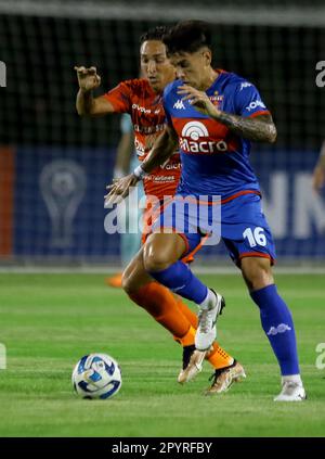 Valencia, Carabobo, Venezuela. 3. Mai 2023. 03. Mai 2023. Mach ein Gruppenspiel der Copa Sudamericana, zwischen Academia Puerto Cabello (Venezuela) und Tigre aus Argentinien, gespielt im Misael Delgado-Stadion, in der Stadt Valencia, Venezuela. Foto: Juan Carlos Hernandez (Kreditbild: © Juan Carlos Hernandez/ZUMA Press Wire) NUR REDAKTIONELLE VERWENDUNG! Nicht für den kommerziellen GEBRAUCH! Stockfoto