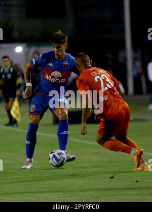 Valencia, Carabobo, Venezuela. 3. Mai 2023. 03. Mai 2023. Mach ein Gruppenspiel der Copa Sudamericana, zwischen Academia Puerto Cabello (Venezuela) und Tigre aus Argentinien, gespielt im Misael Delgado-Stadion, in der Stadt Valencia, Venezuela. Foto: Juan Carlos Hernandez (Kreditbild: © Juan Carlos Hernandez/ZUMA Press Wire) NUR REDAKTIONELLE VERWENDUNG! Nicht für den kommerziellen GEBRAUCH! Stockfoto