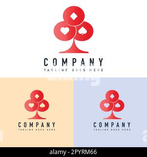 Vorlage für Casino-Logo-Design. Designvorlage für Casino-Club-Logo. Stock Vektor