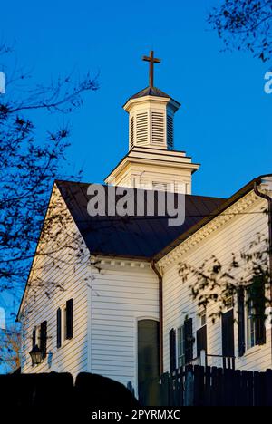 Historisches St. John's Episkopal Church in Richmond, Virginia, ist der Ort, an dem Patrick Henry sein berühmtes „Gib mir Freiheit oder gib mir den Tod!“ Eine Rede. Stockfoto