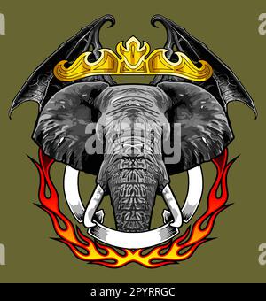 Logo und Fledermausflügel Stock Vektor