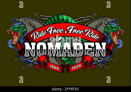 Logo und Fledermausflügel Stock Vektor