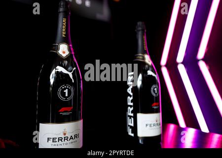 Miami, USA. 4. Mai 2023. Ferrari-Champagner, F1 Grand Prix von Miami am Miami International Autodrome am 4. Mai 2023 in Miami, Vereinigte Staaten von Amerika. (Foto von HIGH TWO) dpa/Alamy Live News Stockfoto