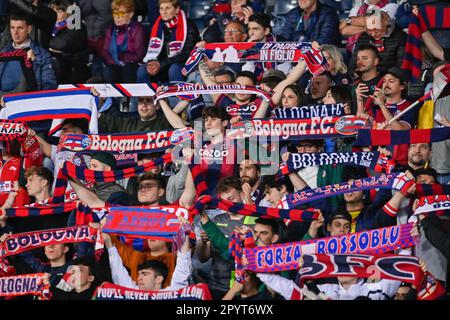Empoli, Italien. 04. Mai 2023. Fans des Bologna FC während des Spiels Empoli FC gegen Bologna FC, italienisches Fußballspiel Serie A in Empoli, Italien, Mai 04 2023 Kredit: Independent Photo Agency/Alamy Live News Stockfoto