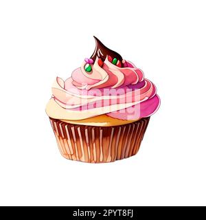 Von Hand gezeichnete Aquarelle auf weißem Hintergrund. Es kann für Karten, Postkarten, Cover, Einladungen, Hochzeitskarten, Geburtstagskarte. Stockfoto