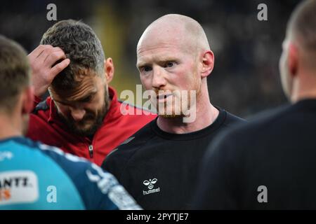 Hull, England - 4. Mai 2023 - Liam Farrell von Wigan Warriors. Rugby League Betfred Super League Runde 11, Hull FC gegen Wigan Warriors im MKM Stadium, Hull, Großbritannien Stockfoto