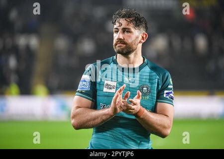 Hull, England - 4. Mai 2023 - Toby King of Wigan Warriors. Rugby League Betfred Super League Runde 11, Hull FC gegen Wigan Warriors im MKM Stadium, Hull, Großbritannien Stockfoto