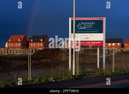 Das neue Wohnhaus Saddlers Grange wird von Lovell Homes in Howden, East Yorkshire, England, gebaut Stockfoto