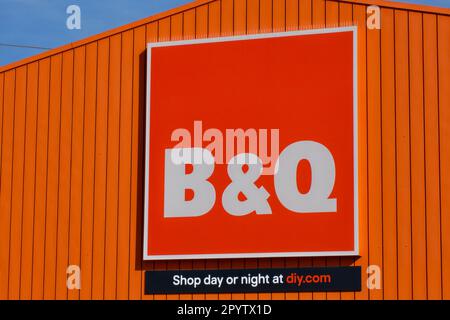 B&Q Store, Lower High Street, Watford, Herts, England, UK Stockfoto
