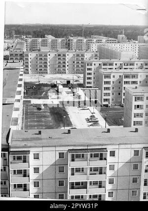 Potsdam Potsdam Neubaugebiet am Stern 1977 DDR Wohnungsbau Wohnbauprogramm WBS 70 Plattenbau PlattenFoto: MAZ/Christel Köster [maschinelle Übersetzung] Stockfoto