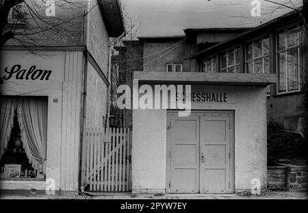 DDR, Binz, 04.11.1988, Salon, Schießstand, [Maschinelle Übersetzung] Stockfoto