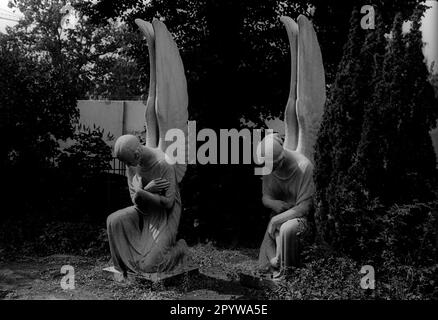 DDR, Berlin, 04.08.1986, Friedhof von St. Hedwigs Gemeinde, Angel, [maschinelle Übersetzung] Stockfoto