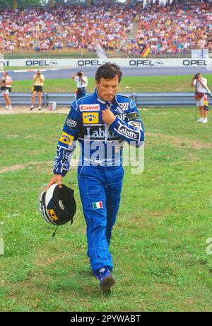 Deutschland, Hockenheim, Formel-1-Rennen 26.07.1992 Foto: Riccardo Patrese [automatisierte Übersetzung] Stockfoto