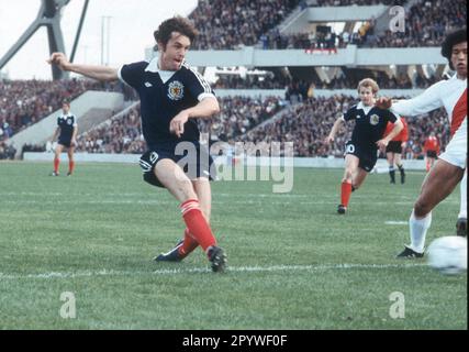 Fußball-Weltmeisterschaft 1978. Peru - Schottland 3:1/03.06.1978 in Cordoba. Goal to 1:0 für Schottland von Joe Jordan. [Maschinelle Übersetzung] Stockfoto